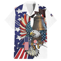 Personalized USA 4th Of July Family Matching Short Sleeve Bodycon Dress and Hawaiian Shirt United State Eagle Liberty Bell
