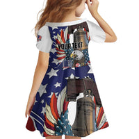 Personalized USA 4th Of July Family Matching Summer Maxi Dress and Hawaiian Shirt United State Eagle Liberty Bell