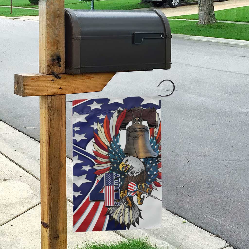 USA 4th Of July Garden Flag United State Eagle Liberty Bell