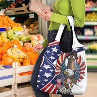 USA 4th Of July Grocery Bag United State Eagle Liberty Bell
