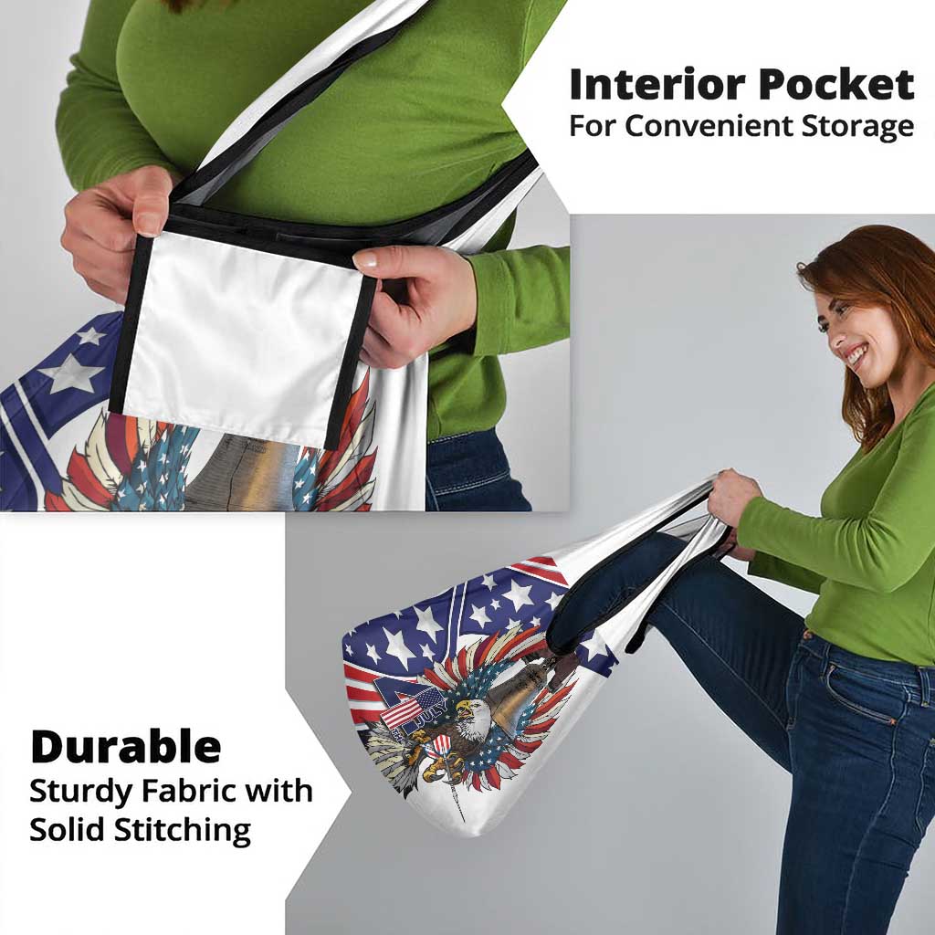 USA 4th Of July Grocery Bag United State Eagle Liberty Bell