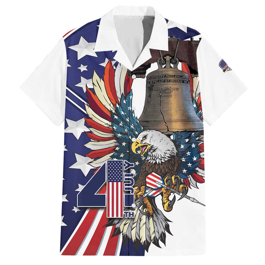 Personalized USA 4th Of July Hawaiian Shirt United State Eagle Liberty Bell