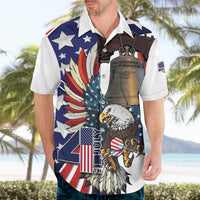 Personalized USA 4th Of July Hawaiian Shirt United State Eagle Liberty Bell