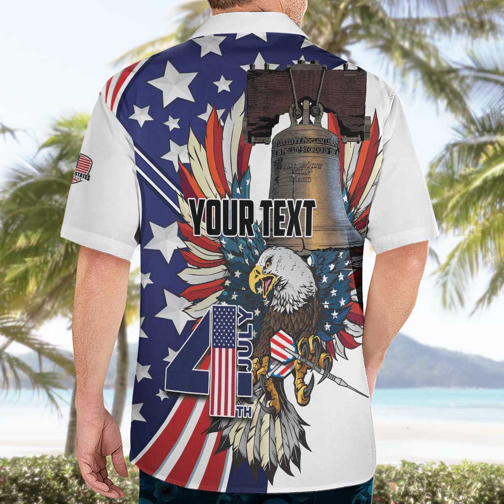 Personalized USA 4th Of July Hawaiian Shirt United State Eagle Liberty Bell