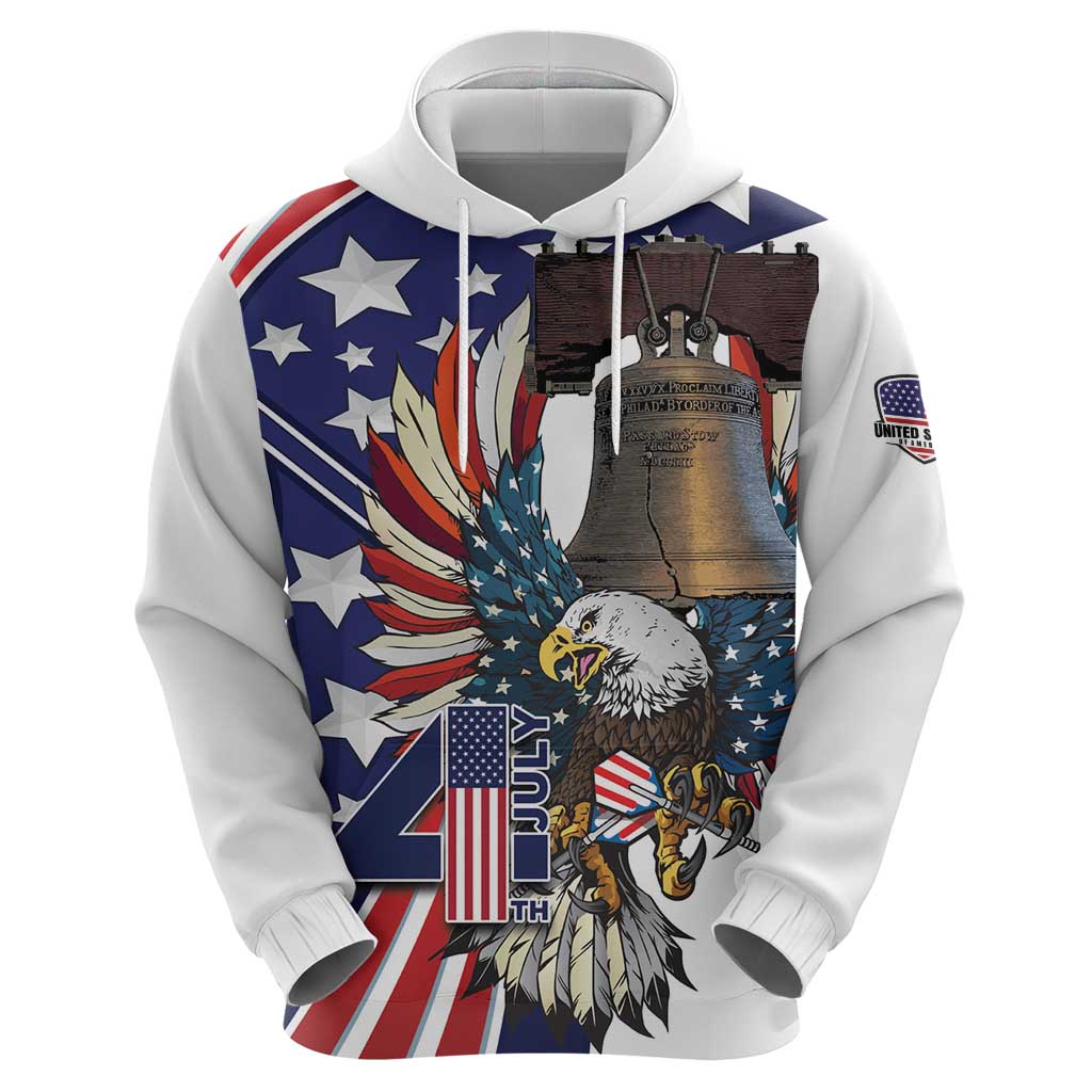 Personalized USA 4th Of July Hoodie United State Eagle Liberty Bell