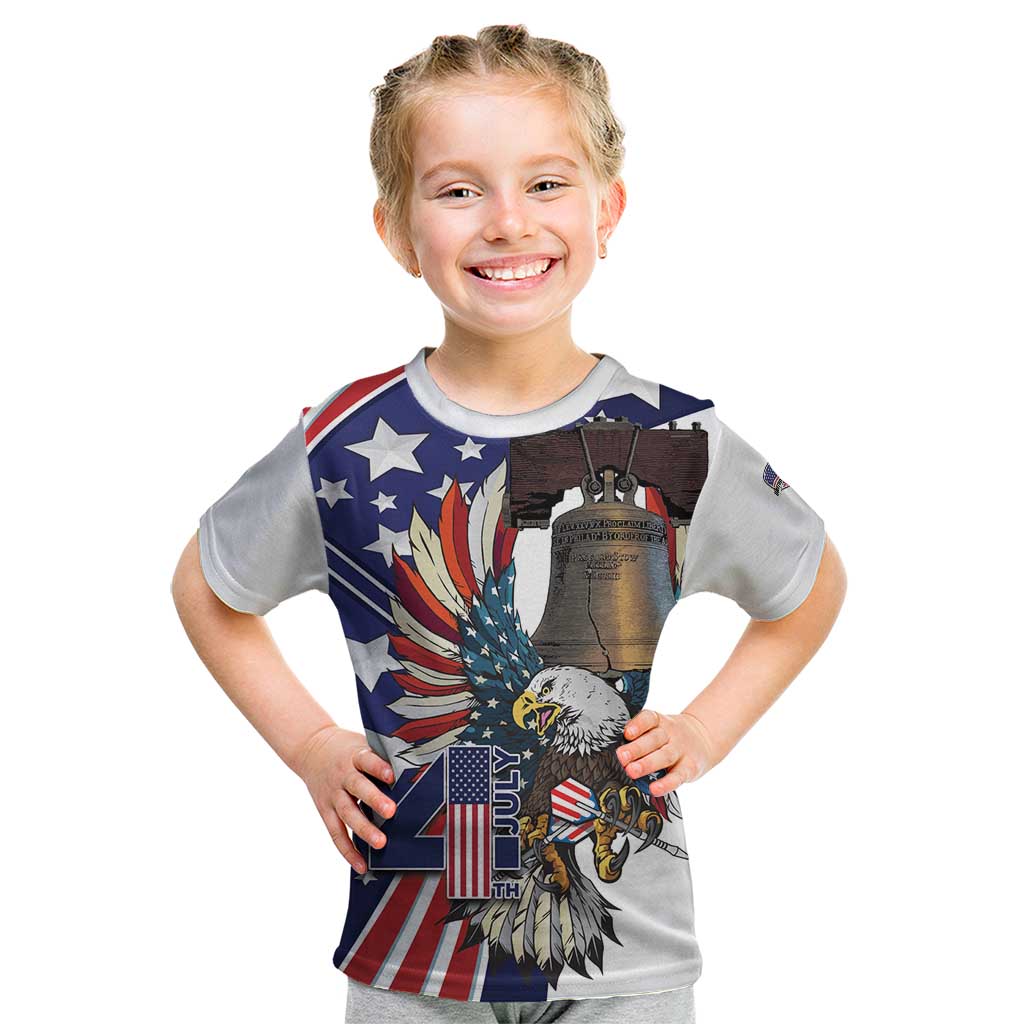 Personalized USA 4th Of July Kid T Shirt United State Eagle Liberty Bell