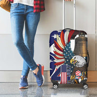USA 4th Of July Luggage Cover United State Eagle Liberty Bell