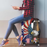 USA 4th Of July Luggage Cover United State Eagle Liberty Bell