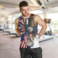 Personalized USA 4th Of July Men Tank Top United State Eagle Liberty Bell