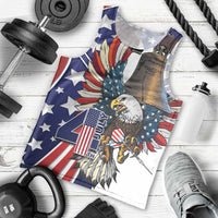 Personalized USA 4th Of July Men Tank Top United State Eagle Liberty Bell