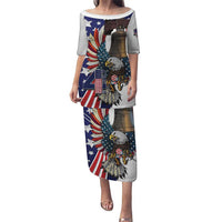 Personalized USA 4th Of July Puletasi United State Eagle Liberty Bell