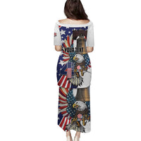 Personalized USA 4th Of July Puletasi United State Eagle Liberty Bell