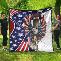 USA 4th Of July Quilt United State Eagle Liberty Bell