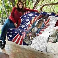 USA 4th Of July Quilt United State Eagle Liberty Bell