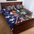 USA 4th Of July Quilt Bed Set United State Eagle Liberty Bell