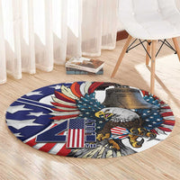 USA 4th Of July Round Carpet United State Eagle Liberty Bell