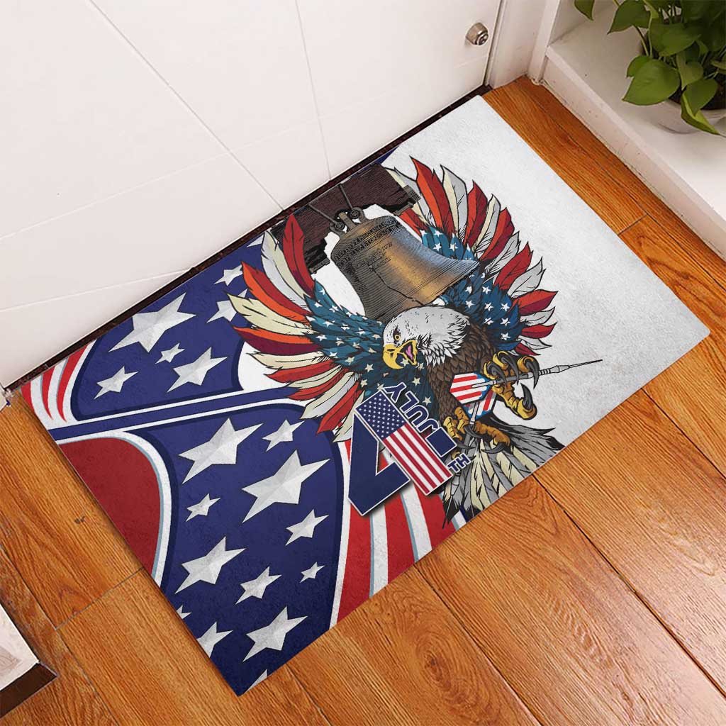 USA 4th Of July Rubber Doormat United State Eagle Liberty Bell