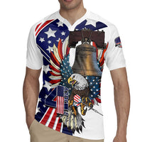 Personalized USA 4th Of July Rugby Jersey United State Eagle Liberty Bell