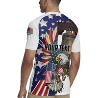 Personalized USA 4th Of July Rugby Jersey United State Eagle Liberty Bell