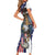 Personalized USA 4th Of July Short Sleeve Bodycon Dress United State Eagle Liberty Bell