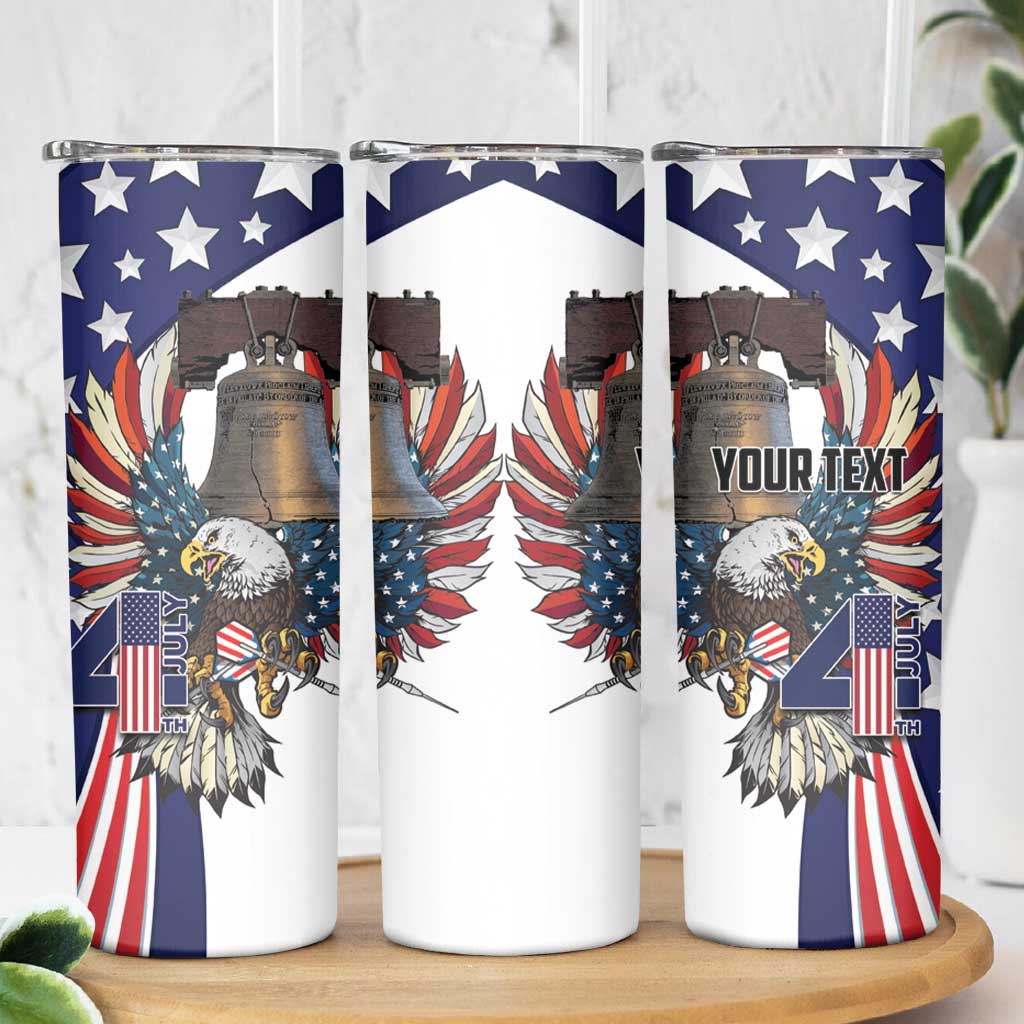 Personalized USA 4th Of July Skinny Tumbler United State Eagle Liberty Bell