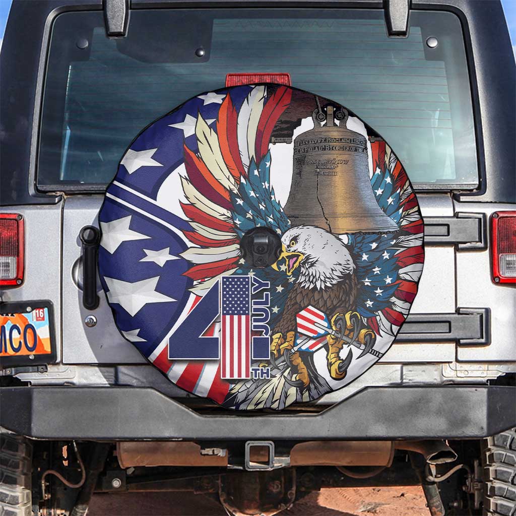 USA 4th Of July Spare Tire Cover United State Eagle Liberty Bell