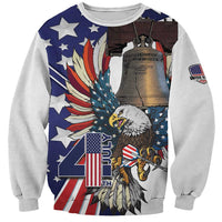 Personalized USA 4th Of July Sweatshirt United State Eagle Liberty Bell