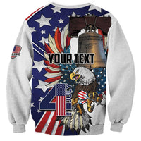 Personalized USA 4th Of July Sweatshirt United State Eagle Liberty Bell