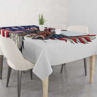 USA 4th Of July Tablecloth United State Eagle Liberty Bell