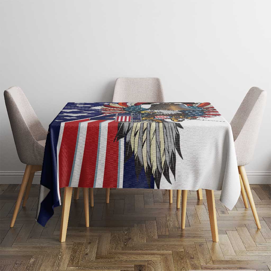 USA 4th Of July Tablecloth United State Eagle Liberty Bell