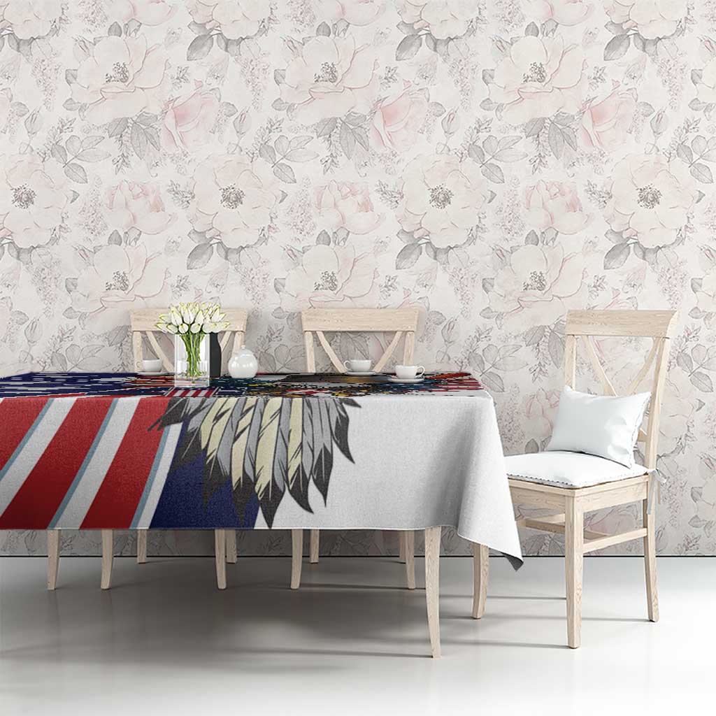 USA 4th Of July Tablecloth United State Eagle Liberty Bell
