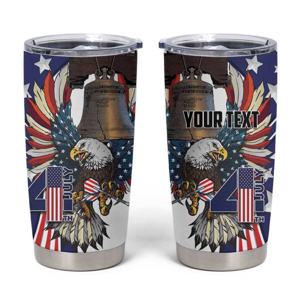 Personalized USA 4th Of July Tumbler Cup United State Eagle Liberty Bell