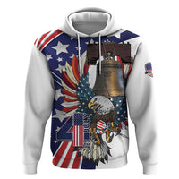 Personalized USA 4th Of July Zip Hoodie United State Eagle Liberty Bell