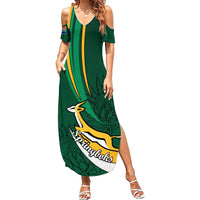 South Africa Rugby Summer Maxi Dress Springboks Go Champions World Cup 2023 - Wonder Print Shop