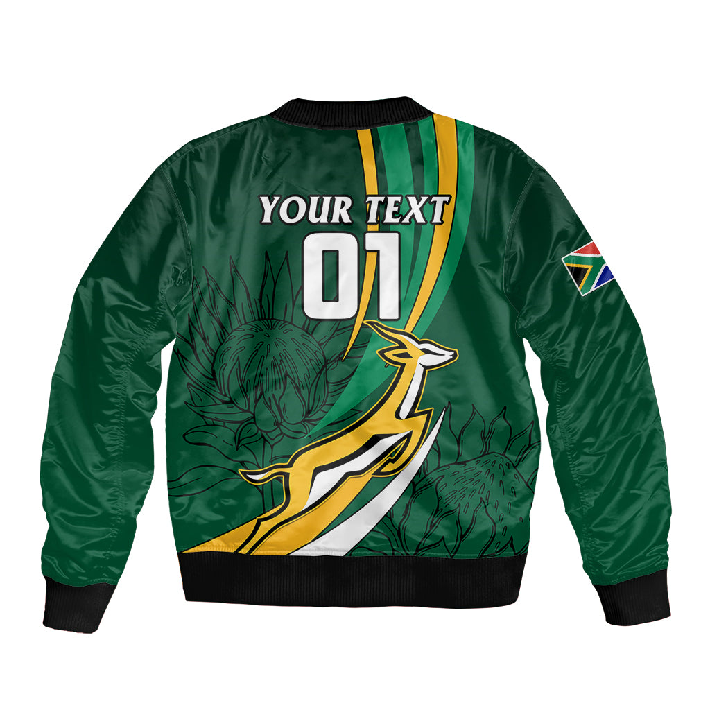 Personalised South Africa Rugby Bomber Jacket Springboks Go Champions World Cup 2023 - Wonder Print Shop