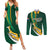Personalised South Africa Rugby Couples Matching Summer Maxi Dress and Long Sleeve Button Shirts Springboks Go Champions World Cup 2023 - Wonder Print Shop