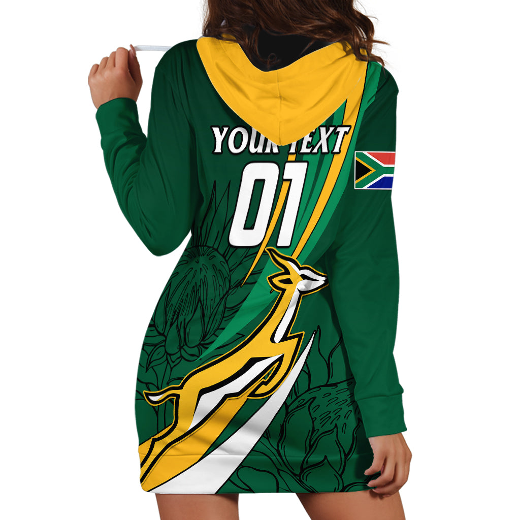 Personalised South Africa Rugby Hoodie Dress Springboks Go Champions World Cup 2023 - Wonder Print Shop