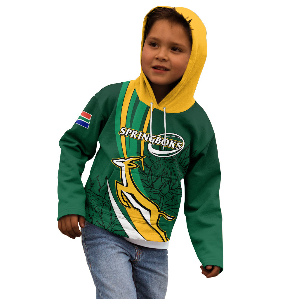 Personalised South Africa Rugby Kid Hoodie Springboks Go Champions World Cup 2023 - Wonder Print Shop
