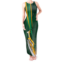 Personalised South Africa Rugby Tank Maxi Dress Springboks Go Champions World Cup 2023 - Wonder Print Shop