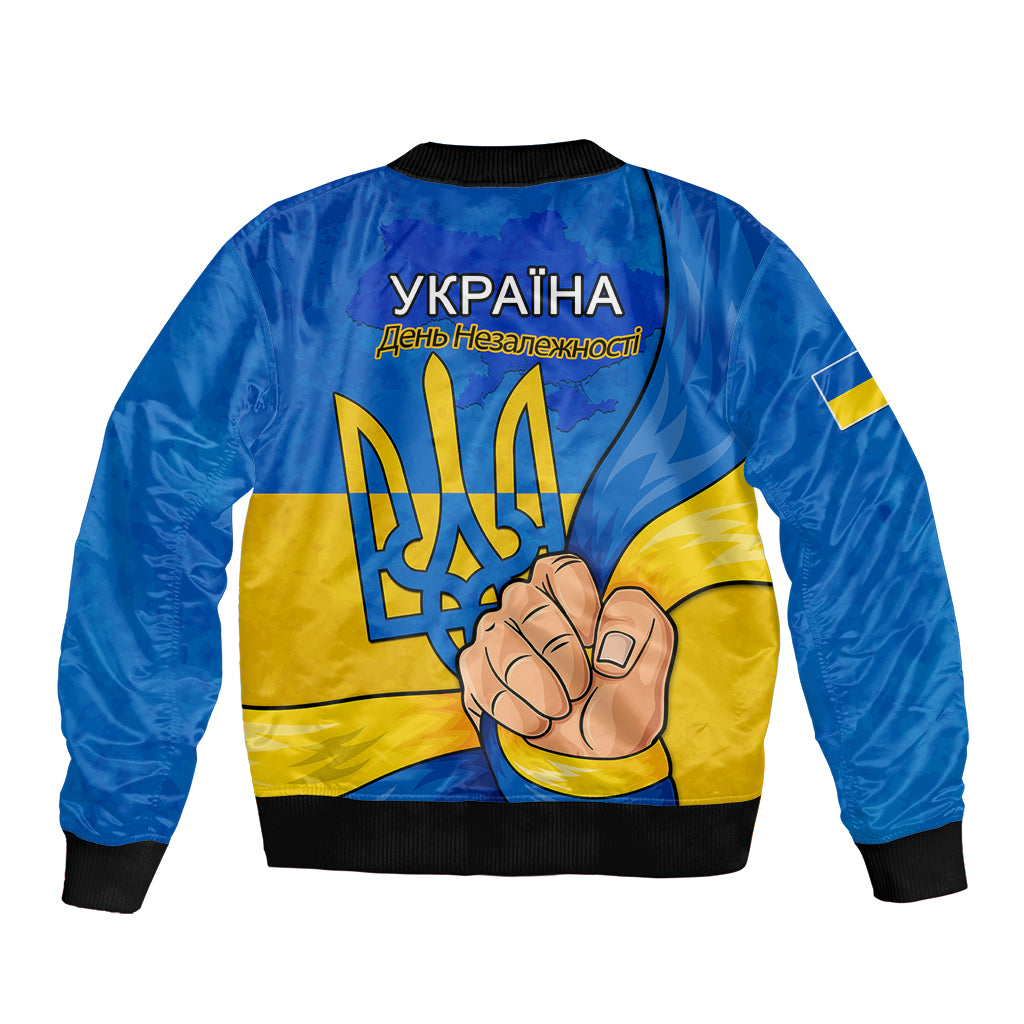 Ukraine Independence Day Bomber Jacket Ukrainian Trident Special Version - Wonder Print Shop