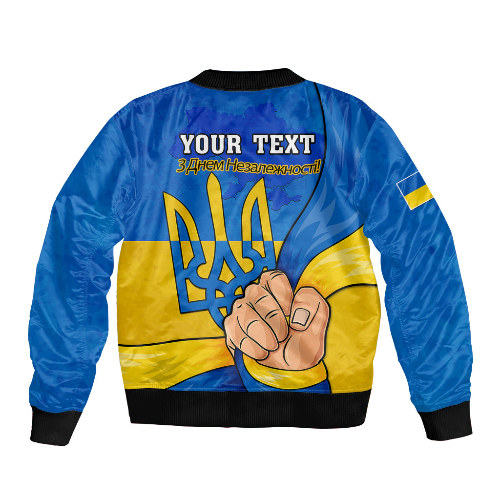 Personalised Ukraine Independence Day Bomber Jacket Ukrainian Trident Special Version - Wonder Print Shop