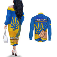 personalised-ukraine-independence-day-couples-matching-off-the-shoulder-long-sleeve-dress-and-long-sleeve-button-shirts-ukrainian-trident-special-version