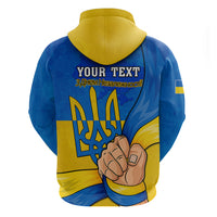 Personalised Ukraine Independence Day Hoodie Ukrainian Trident Special Version - Wonder Print Shop