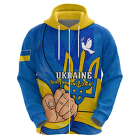 Personalised Ukraine Independence Day Hoodie Ukrainian Trident Special Version - Wonder Print Shop