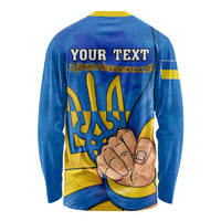 Personalised Ukraine Independence Day Long Sleeve Shirt Ukrainian Trident Special Version LT01