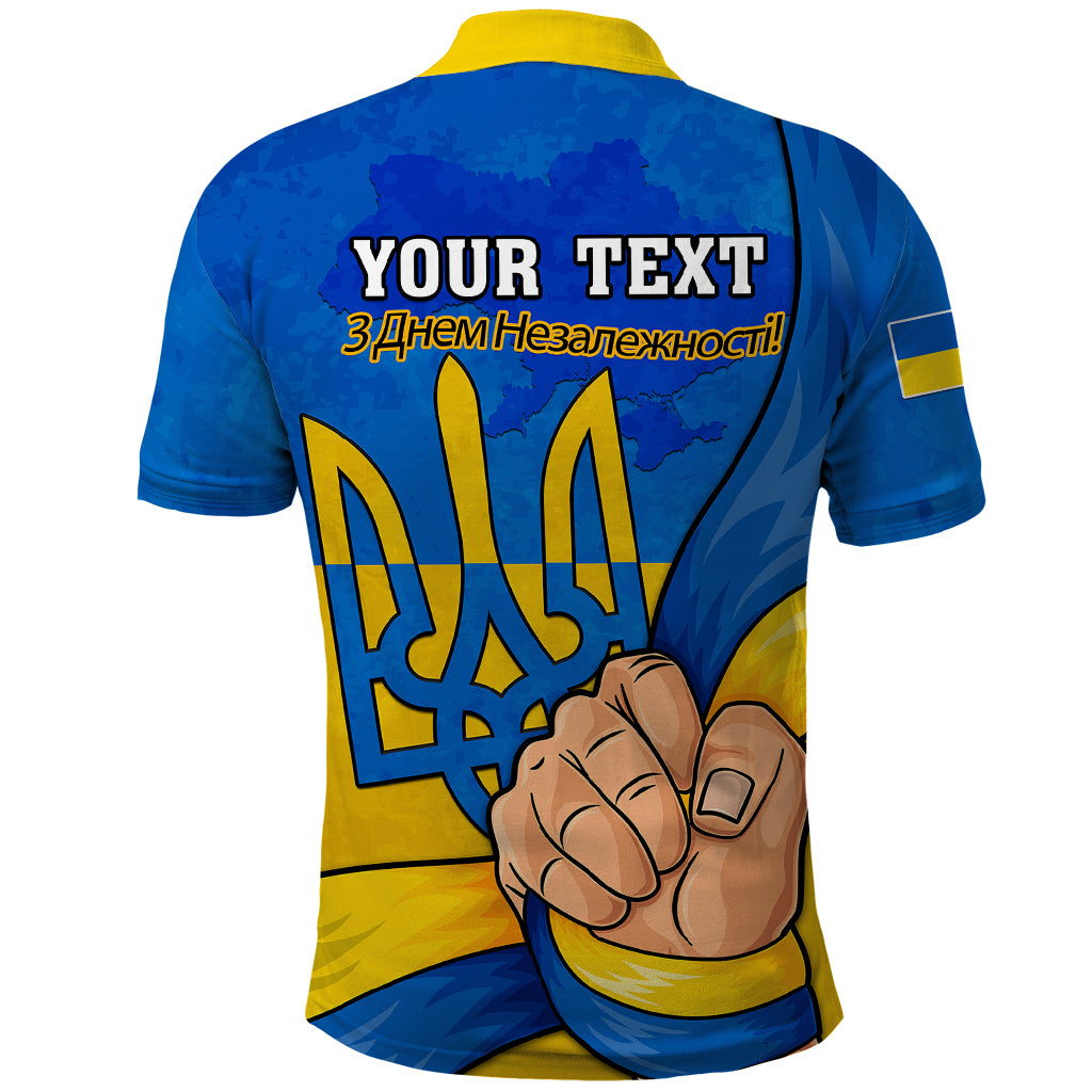 Personalised Ukraine Independence Day Polo Shirt Ukrainian Trident Special Version - Wonder Print Shop