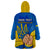 Personalised Ukraine Independence Day Wearable Blanket Hoodie Ukrainian Trident Special Version - Wonder Print Shop