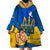 Personalised Ukraine Independence Day Wearable Blanket Hoodie Ukrainian Trident Special Version - Wonder Print Shop