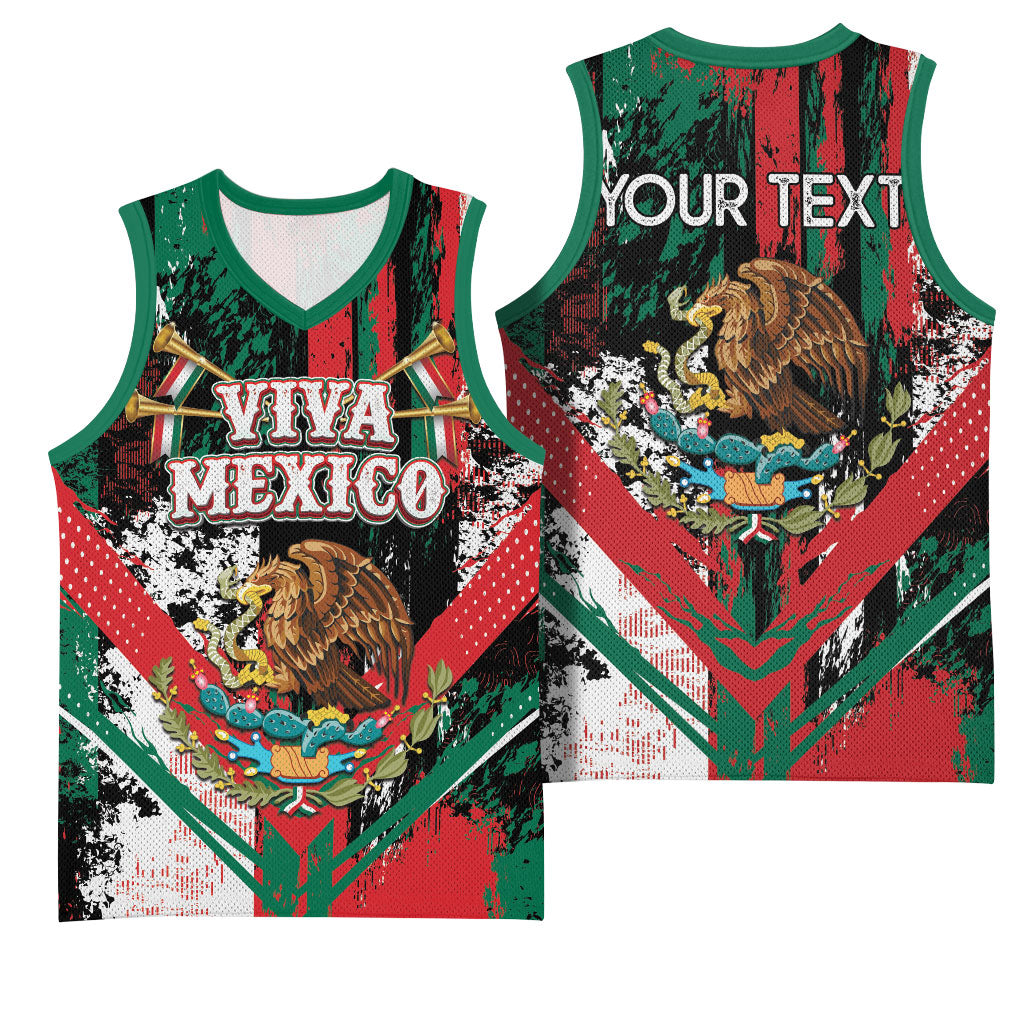 Personalized Viva Mexico Basketball Jersey Happy Independence Day