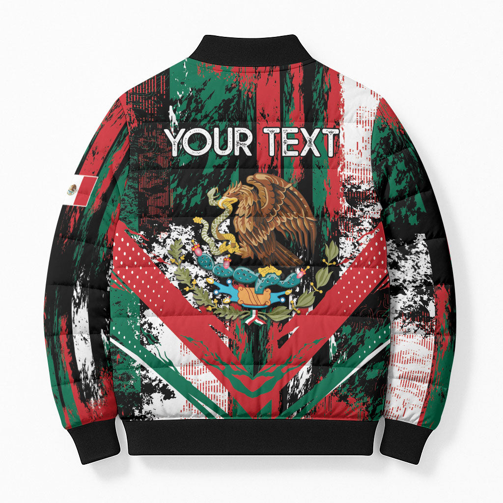 Personalized Viva Mexico Bomber Puffer Jacket Happy Independence Day